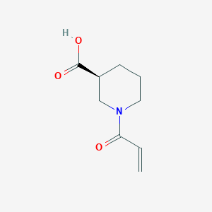 molecular formula C9H13NO3 B13560757 (3S)-1-(prop-2-enoyl)piperidine-3-carboxylicacid 