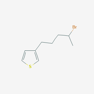 molecular formula C9H13BrS B13560767 3-(4-Bromopentyl)thiophene 