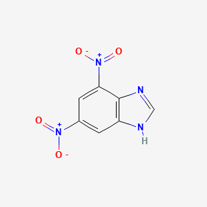 molecular formula C7H4N4O4 B1356077 1H-Benzimidazole, 5,7-dinitro- 