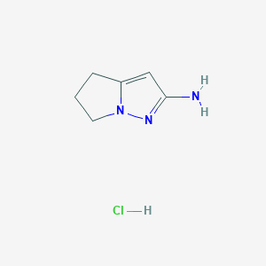 molecular formula C6H10ClN3 B13560787 4H,5H,6H-pyrrolo[1,2-b]pyrazol-2-aminehydrochloride 