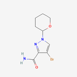 4-bromo-1-(oxan-2-yl)-1H-pyrazole-3-carboxamide