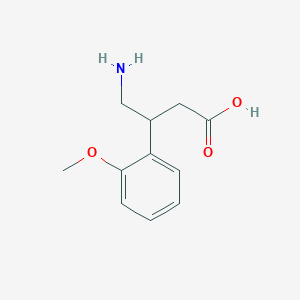 molecular formula C11H15NO3 B13560809 4-Amino-3-(2-methoxyphenyl)butanoic acid 