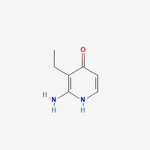 molecular formula C7H10N2O B13560820 2-Amino-3-ethylpyridin-4-ol 