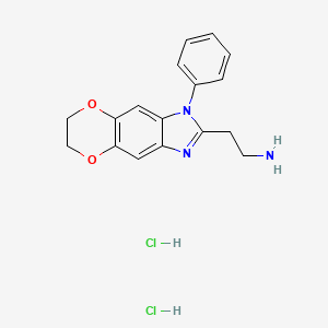 2-{6-Phenyl-10,13-dioxa-4,6-diazatricyclo[7.4.0.0,3,7]trideca-1(9),2,4,7-tetraen-5-yl}ethan-1-aminedihydrochloride