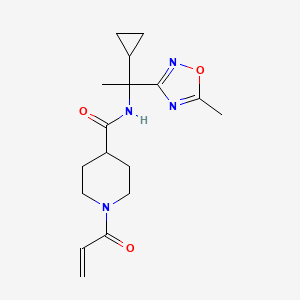 1-Acryloyl-N-(1-cyclopropyl-1-(5-methyl-1,2,4-oxadiazol-3-yl)ethyl)piperidine-4-carboxamide