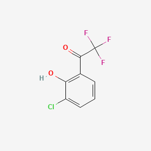 molecular formula C8H4ClF3O2 B13560890 1-(3-Chloro-2-hydroxyphenyl)-2,2,2-trifluoroethan-1-one 