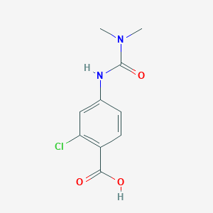 molecular formula C10H11ClN2O3 B1356090 2-Chloro-4-[(dimethylcarbamoyl)amino]benzoic acid CAS No. 59587-01-8