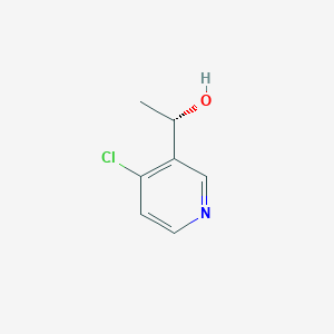 molecular formula C7H8ClNO B13560925 (As)-4-chloro-a-methyl-3-pyridinemethanol 