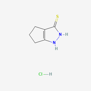 molecular formula C6H9ClN2S B13560926 1H,4H,5H,6H-cyclopenta[c]pyrazole-3-thiol hydrochloride 