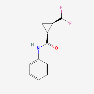 rac-(1R,2S)-2-(difluoromethyl)-N-phenylcyclopropane-1-carboxamide