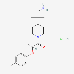 1-[4-(1-Amino-2-methylpropan-2-yl)piperidin-1-yl]-2-(4-methylphenoxy)propan-1-one hydrochloride