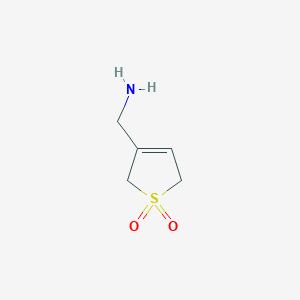 molecular formula C5H9NO2S B13560967 3-Thiophenemethanamine,2,5-dihydro-,1,1-dioxide(9CI) 