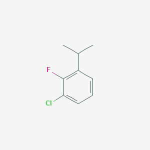 molecular formula C9H10ClF B13560977 1-Chloro-2-fluoro-3-isopropylbenzene 