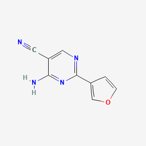 4-Amino-2-(furan-3-yl)pyrimidine-5-carbonitrile