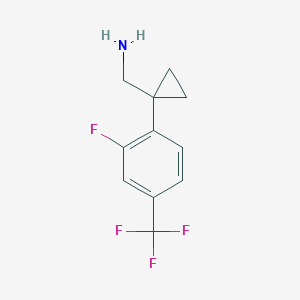 (1-(2-Fluoro-4-(trifluoromethyl)phenyl)cyclopropyl)methanamine