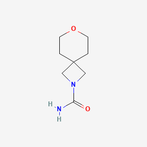 molecular formula C8H14N2O2 B13561038 7-Oxa-2-azaspiro[3.5]nonane-2-carboxamide 