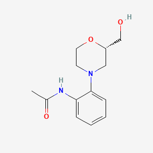 molecular formula C13H18N2O3 B13561039 N-{2-[(2S)-2-(hydroxymethyl)morpholin-4-yl]phenyl}acetamide 