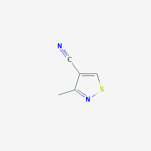 molecular formula C5H4N2S B1356106 3-甲基异噻唑-4-碳腈 CAS No. 58850-81-0