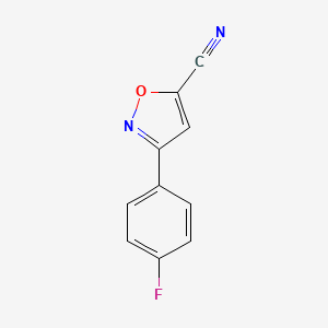 molecular formula C10H5FN2O B13561071 3-(4-Fluorophenyl)-1,2-oxazole-5-carbonitrile 