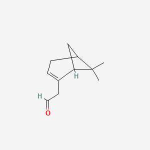 molecular formula C11H16O B13561078 Bicyclo[3.1.1]hept-2-ene-2-acetaldehyde, 6,6-dimethyl- CAS No. 30897-75-7