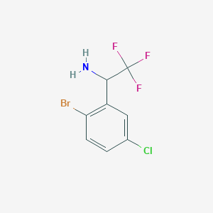 1-(2-Bromo-5-chlorophenyl)-2,2,2-trifluoroethanamine