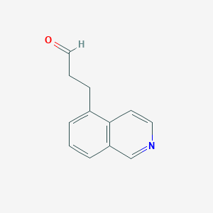 molecular formula C12H11NO B13561112 3-(Isoquinolin-5-yl)propanal 