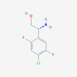 molecular formula C8H8ClF2NO B13561116 (r)-2-Amino-2-(4-chloro-2,5-difluorophenyl)ethan-1-ol 