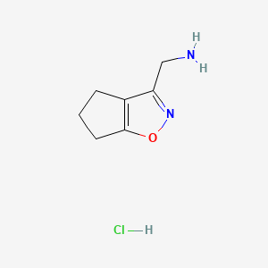 {4H,5H,6H-cyclopenta[d][1,2]oxazol-3-yl}methanaminehydrochloride