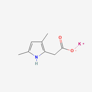 molecular formula C8H10KNO2 B13561128 potassium 2-(3,5-dimethyl-1H-pyrrol-2-yl)acetate 