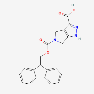 5-{[(9H-fluoren-9-yl)methoxy]carbonyl}-1H,4H,5H,6H-pyrrolo[3,4-c]pyrazole-3-carboxylic acid