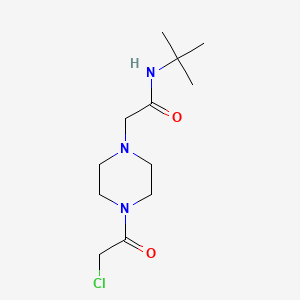 N-tert-butyl-2-[4-(2-chloroacetyl)piperazin-1-yl]acetamide