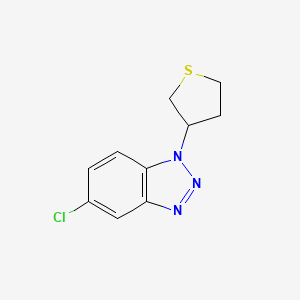 molecular formula C10H10ClN3S B13561163 5-chloro-1-(thiolan-3-yl)-1H-1,2,3-benzotriazole 