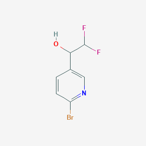 molecular formula C7H6BrF2NO B13561170 1-(6-Bromopyridin-3-yl)-2,2-difluoroethan-1-ol 