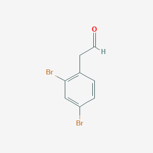 molecular formula C8H6Br2O B13561210 2-(2,4-Dibromophenyl)acetaldehyde 