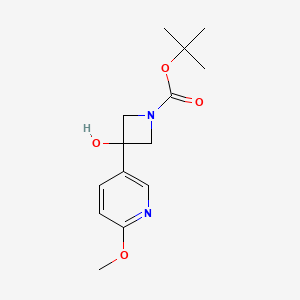 Tert-butyl 3-hydroxy-3-(6-methoxypyridin-3-yl)azetidine-1-carboxylate