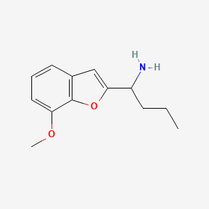 1-(7-Methoxybenzofuran-2-yl)butan-1-amine