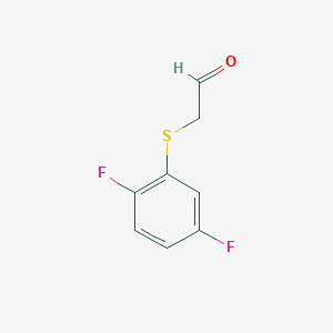 molecular formula C8H6F2OS B13561273 2-((2,5-Difluorophenyl)thio)acetaldehyde 