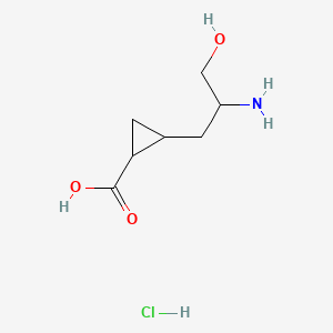 2-(2-Amino-3-hydroxypropyl)cyclopropane-1-carboxylicacidhydrochloride