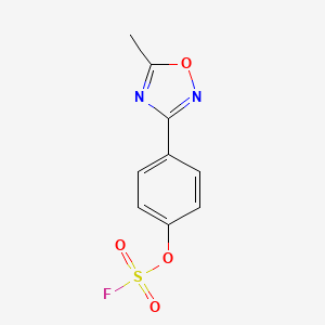 molecular formula C9H7FN2O4S B13561334 4-(5-Methyl-1,2,4-oxadiazol-3-yl)phenylfluoranesulfonate 