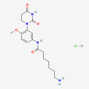 7-amino-N-[3-(2,4-dioxo-1,3-diazinan-1-yl)-4-methoxyphenyl]heptanamidehydrochloride