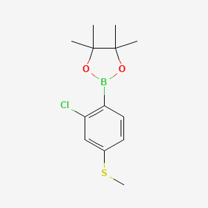 2-[2-Chloro-4-(methylsulfanyl)phenyl]-4,4,5,5-tetramethyl-1,3,2-dioxaborolane