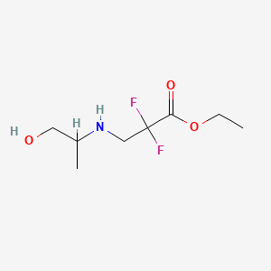 Ethyl 2,2-difluoro-3-((1-hydroxypropan-2-yl)amino)propanoate