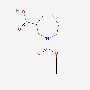 molecular formula C11H19NO4S B13561418 4-(tert-Butoxycarbonyl)-1,4-thiazepane-6-carboxylic acid 