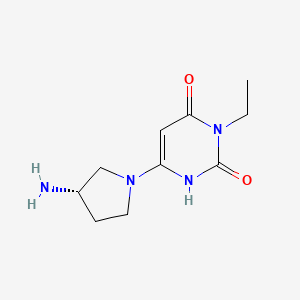 (S)-6-(3-Aminopyrrolidin-1-yl)-3-ethylpyrimidine-2,4(1H,3H)-dione