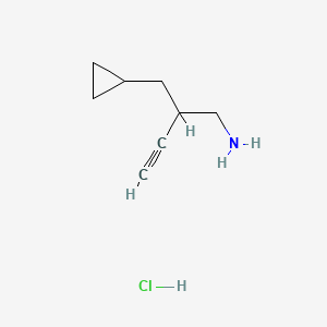 [2-(Aminomethyl)but-3-yn-1-yl]cyclopropane hydrochloride