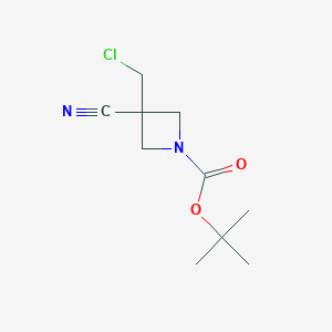 Tert-butyl 3-(chloromethyl)-3-cyano-azetidine-1-carboxylate