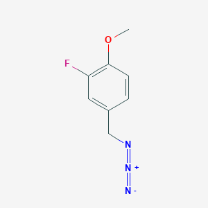 molecular formula C8H8FN3O B13561461 4-(Azidomethyl)-2-fluoro-1-methoxybenzene 