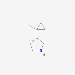 molecular formula C8H15N B13561488 3-(1-Methylcyclopropyl)pyrrolidine 