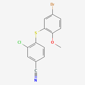 4-[(5-Bromo-2-methoxyphenyl)sulfanyl]-3-chlorobenzonitrile