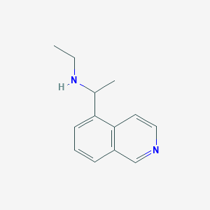 molecular formula C13H16N2 B13561521 n-Ethyl-1-(isoquinolin-5-yl)ethan-1-amine 